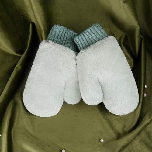 Kinky Cloth 200000394 Mint Green / One Size Solid Dual Layer Velvet Gloves