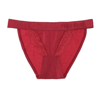 Kinky Cloth 351 Solid Letter Waistband Lace Briefs