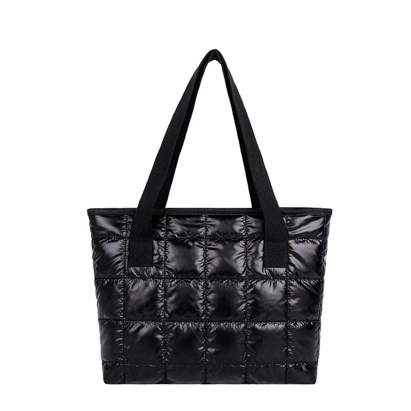 Kinky Cloth Black Space Padded Tote Bag