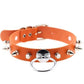 Kinky Cloth Orange Spiked Ring Collar