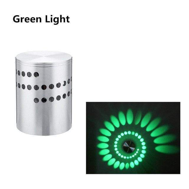 Kinky Cloth Accessories green Spiral Hole LED Wall Light