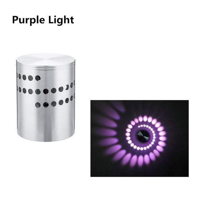 Kinky Cloth Accessories Purple Spiral Hole LED Wall Light