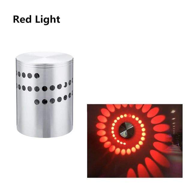 Kinky Cloth Accessories Red Spiral Hole LED Wall Light