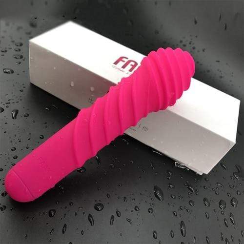 Kinky Cloth 200001516 Pink Spiral Ribbed Vibrator Dildo