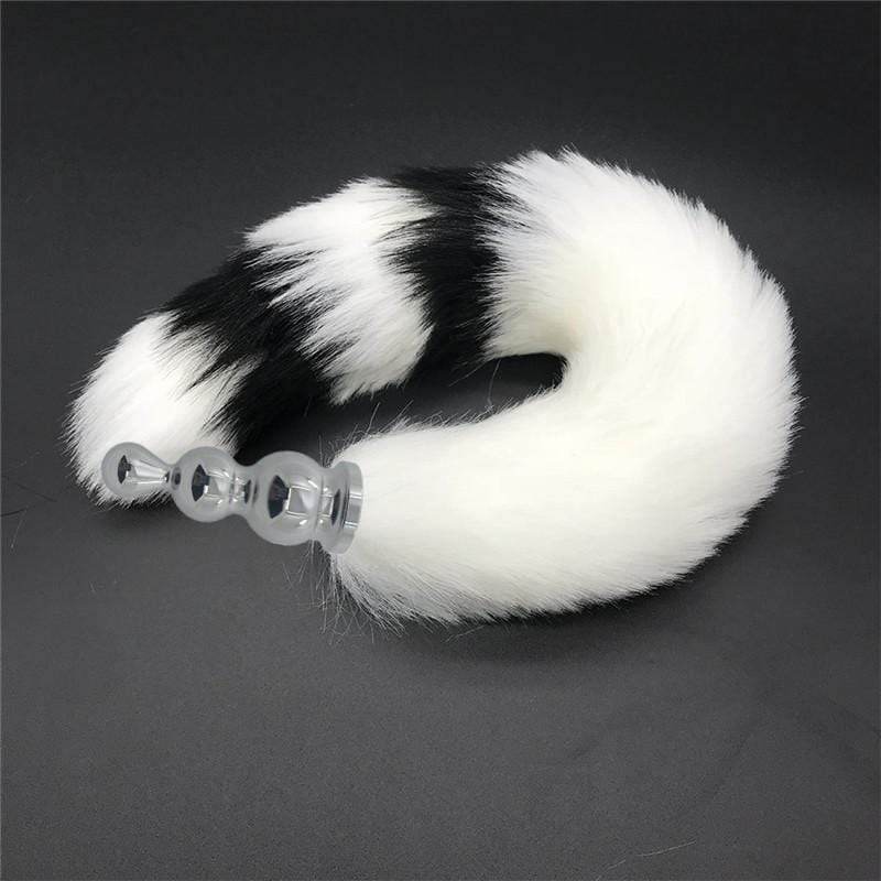 Triple Striped Black & White Tail Plug