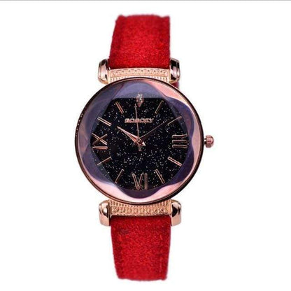 Kinky Cloth Jewelry & Watches Red Starry Sky Wrist Watch