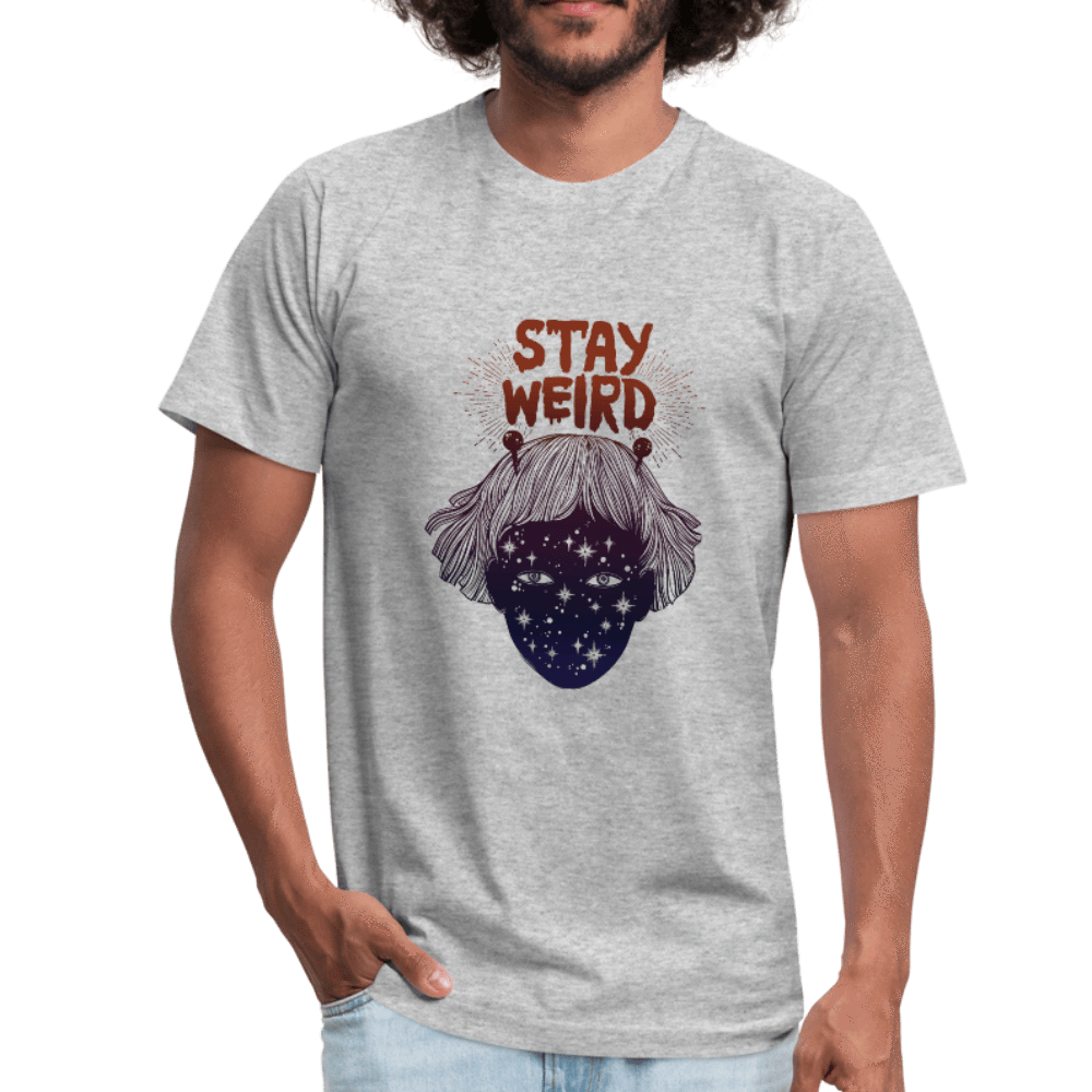 SPOD Unisex Jersey T-Shirt by Bella + Canvas heather gray / S Stay Weird Star Child Unisex Jersey T-Shirt