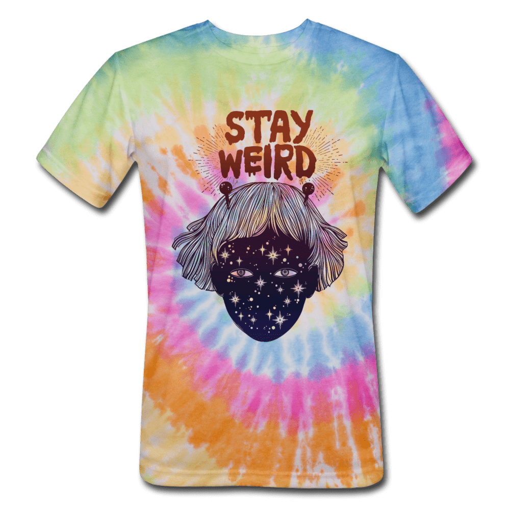 SPOD Unisex Tie Dye T-Shirt rainbow / S Stay Weird Star Child Unisex Tie Dye T-Shirt
