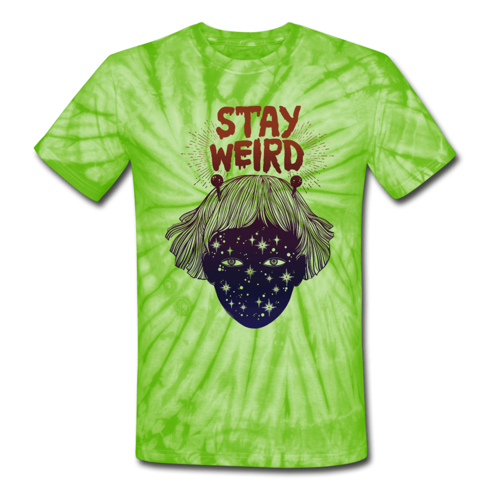 SPOD Unisex Tie Dye T-Shirt spider lime green / S Stay Weird Star Child Unisex Tie Dye T-Shirt
