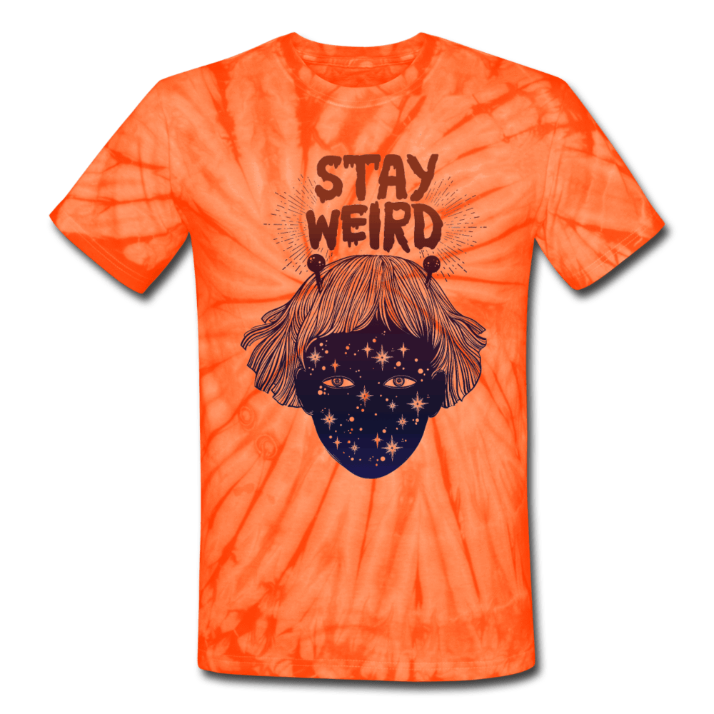 SPOD Unisex Tie Dye T-Shirt spider orange / S Stay Weird Star Child Unisex Tie Dye T-Shirt