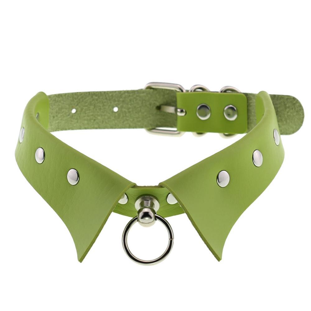 Kinky Cloth 200000162 Green Steampunk Collar Shape Choker Necklace