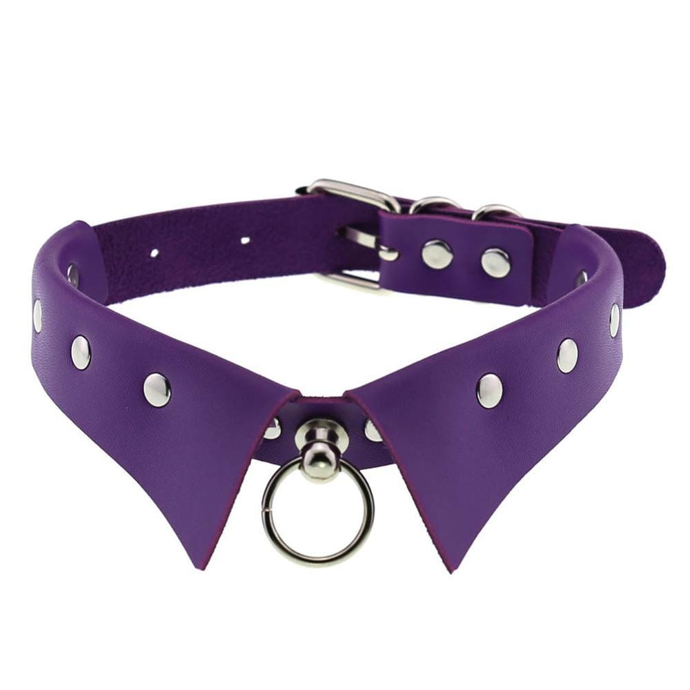 Kinky Cloth 200000162 Purple Steampunk Collar Shape Choker Necklace
