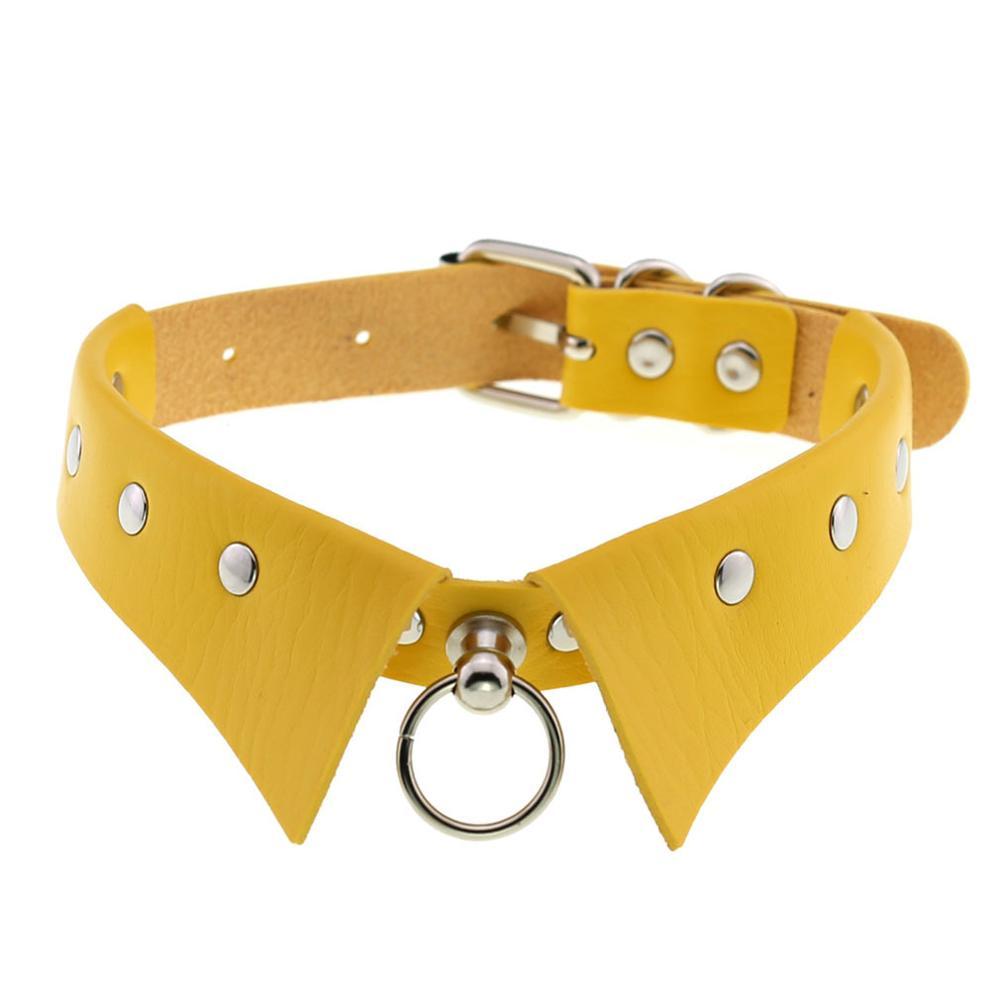 Kinky Cloth 200000162 Yellow Steampunk Collar Shape Choker Necklace