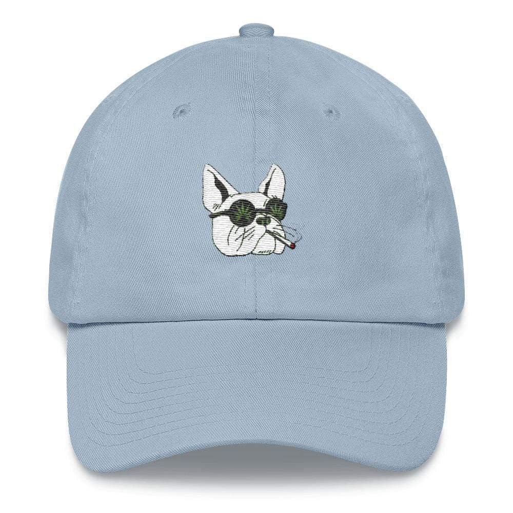 Kinky Cloth Hats Light Blue Stoner Pug Dad hat