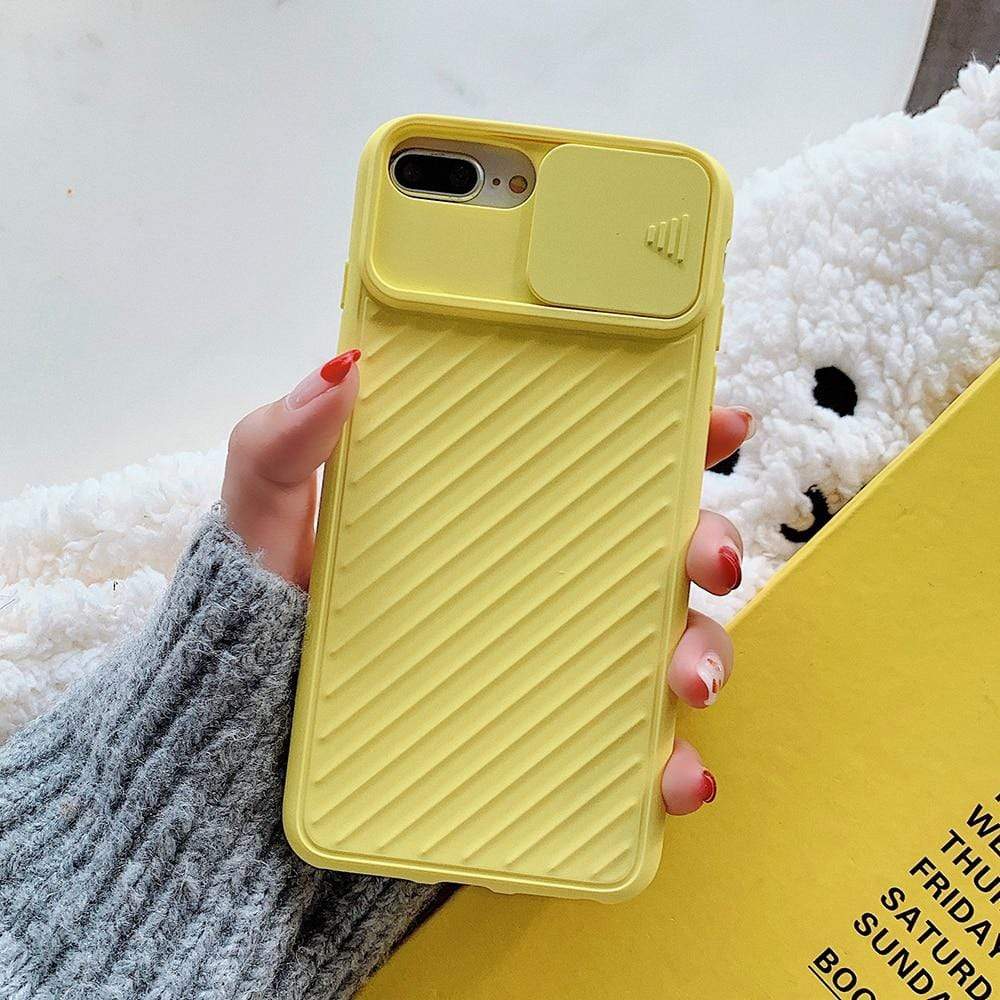 Kinky Cloth 380230 Yellow / For 7 Plus or 8 Plus Streak Texture Camera Protection iPhone Case