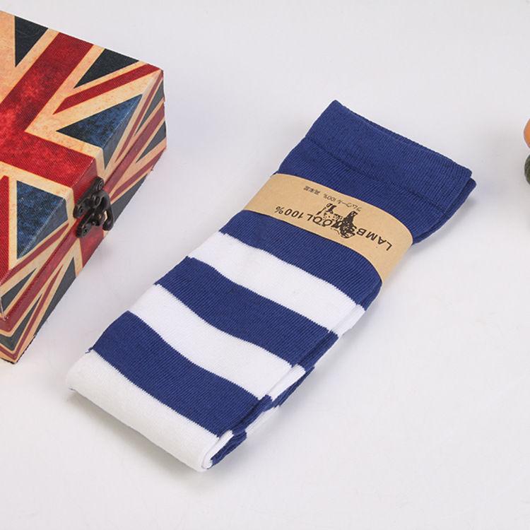 Kinky Cloth Socks Blue White Striped Colors Thigh High Socks