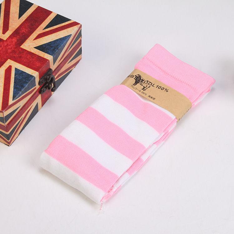 Kinky Cloth Socks Pink White Striped Colors Thigh High Socks