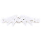 Kinky Cloth Accessories Devil Wings White Studded Heart White Garters