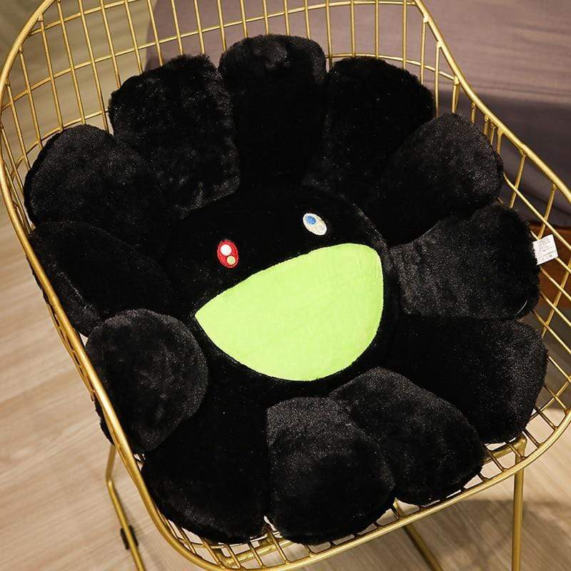 Kinky Cloth 200001421 Black / 8-10cm Stuffed Rainbow Flower Chair Cushion