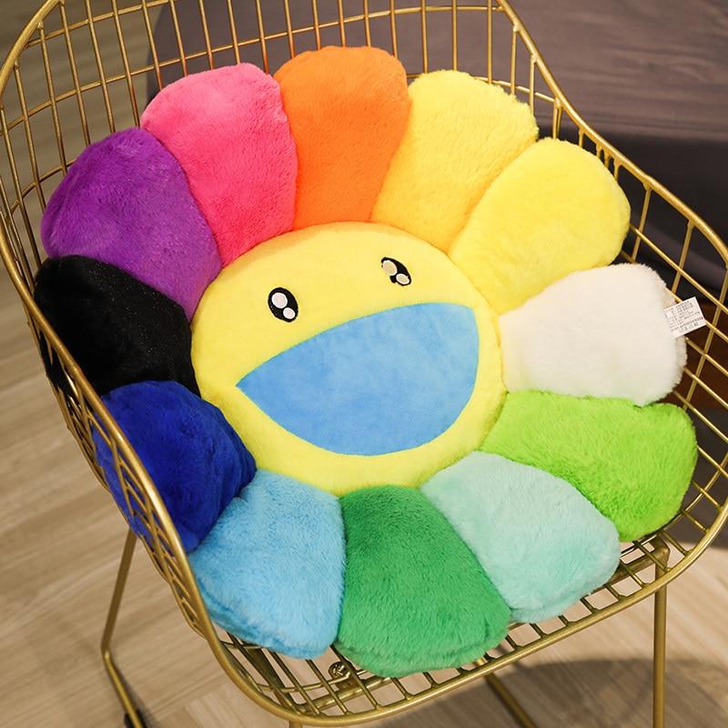Kinky Cloth 200001421 Rainbow-Yellow / 8-10cm Stuffed Rainbow Flower Chair Cushion