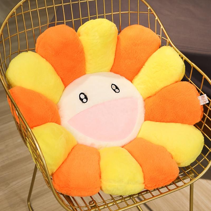 Kinky Cloth 200001421 Yellow / 8-10cm Stuffed Rainbow Flower Chair Cushion