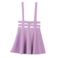 Kinky Cloth Skirt Purple / One Size Suspender Mini Skirt