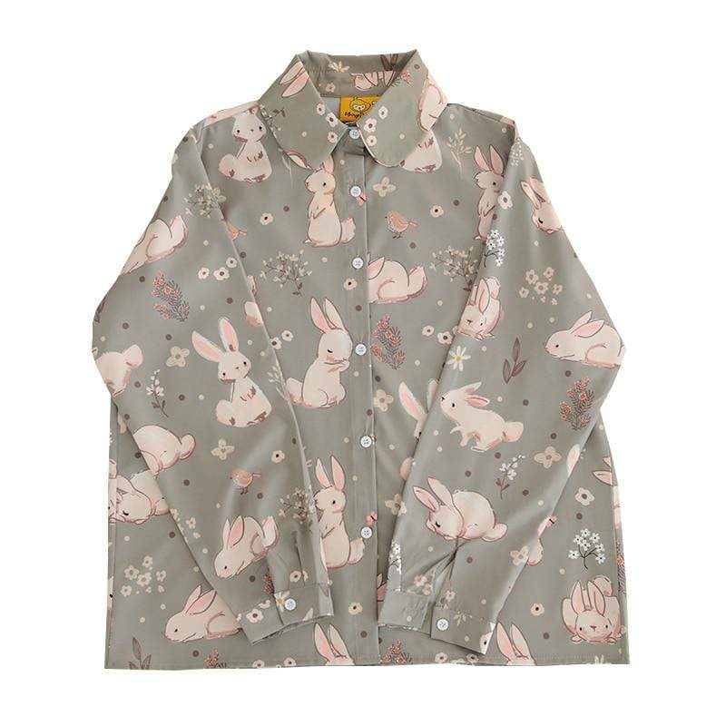 Kinky Cloth 200000346 Sweet Bunny Button Up Shirt