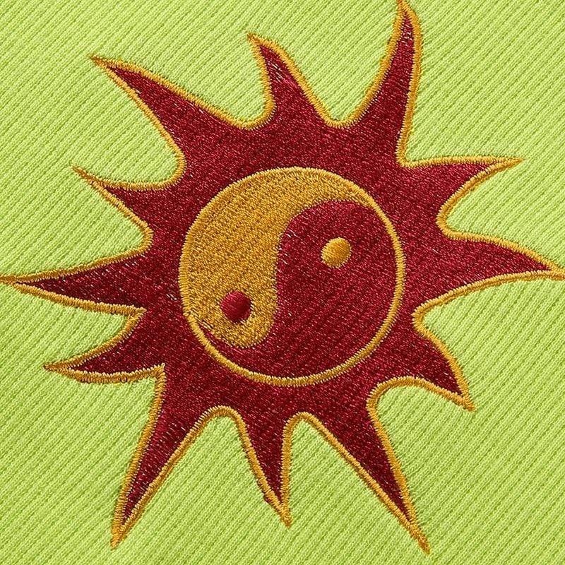 Kinky Cloth 200000791 Tai Chi Sun Embroidery Ribbed Top
