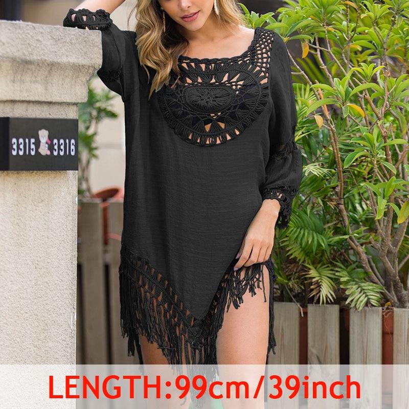 Kinky Cloth 200005118 Black - Style 1 / One Size Tassel Cover Up Tunic Beach Dress