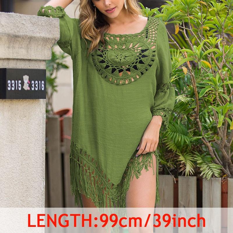 Kinky Cloth 200005118 Green - Style 1 / One Size Tassel Cover Up Tunic Beach Dress
