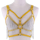Kinky Cloth Harnesses yellow Tassel Vest Harness