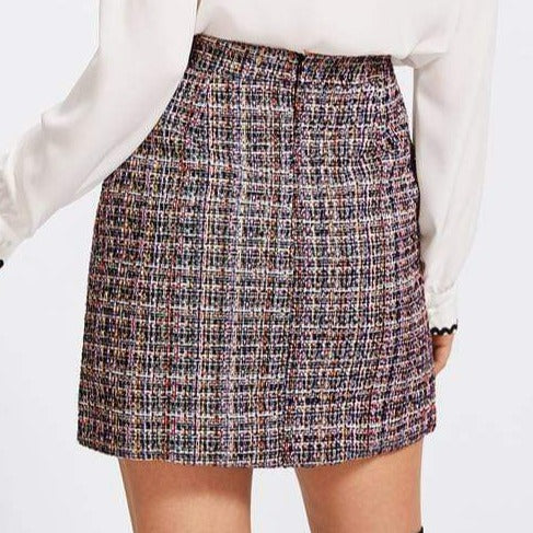 Celeste Bottom L Teacher's Tweed Skirt