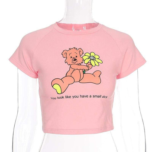 Kinky Cloth Pink / S Teddy Bear Crop Top