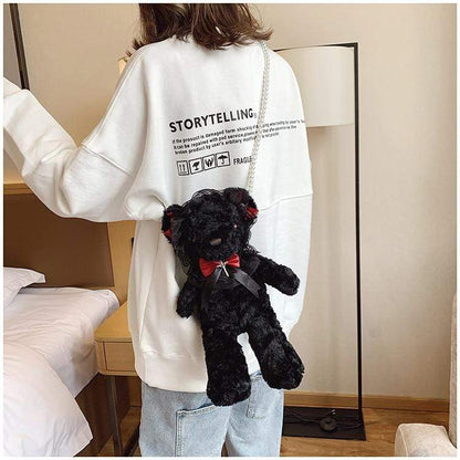 Kinky Cloth 100002856 Black Teddy Bear Plush Bag