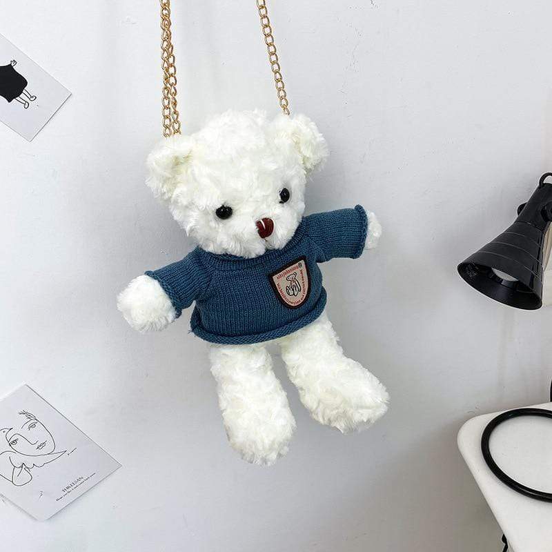 Kinky Cloth 100002856 Blue Shirt Teddy Bear Toy Plush Chain Bag