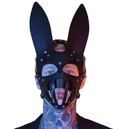 Kinky Cloth 200345142 The Hunter Black Leather Bunny Mask