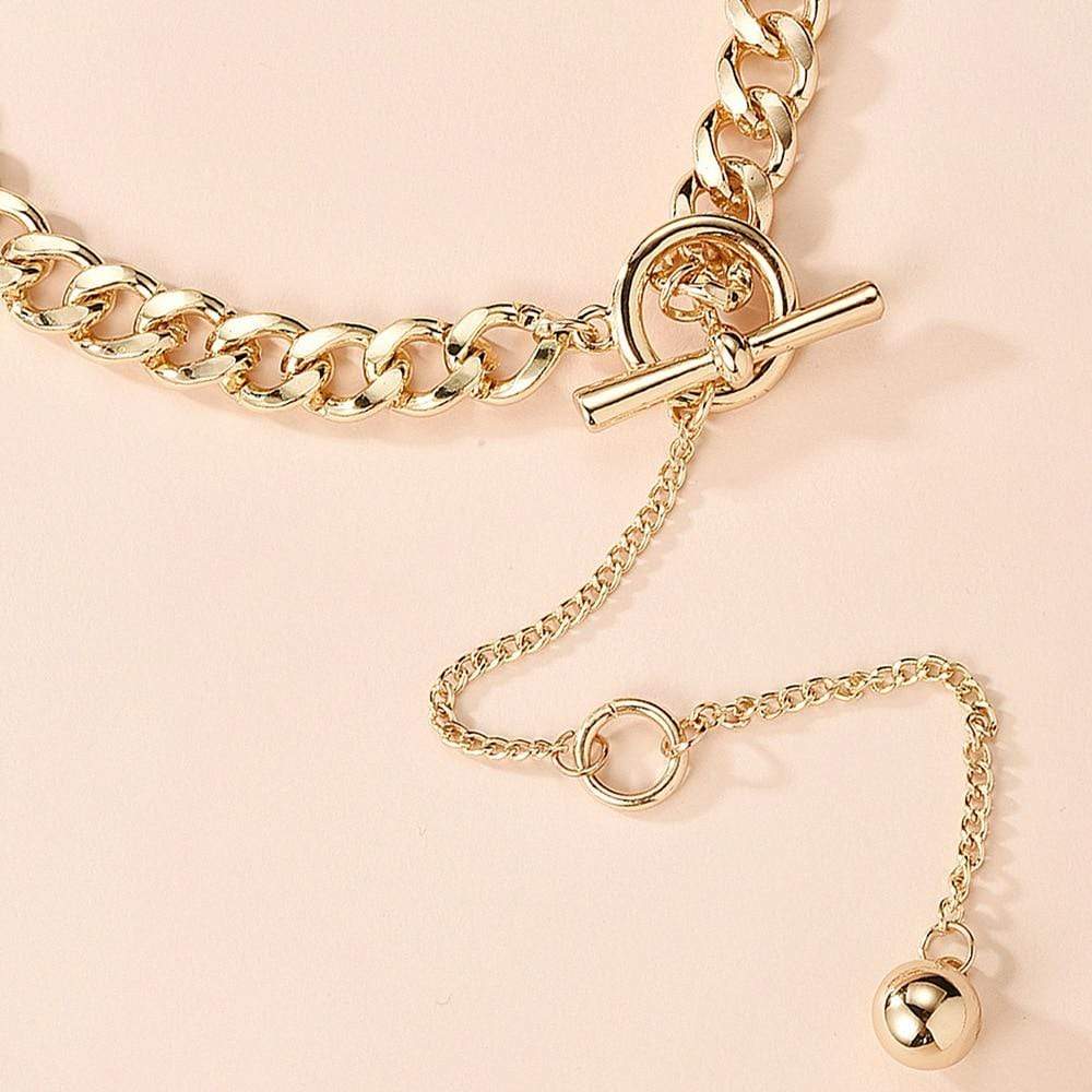 Kinky Cloth 200000162 Thick Chain Metal Ball Necklace