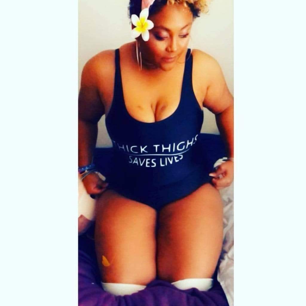 Kinky Cloth Bodysuit Pink / S Thick Thighs Save Lives Body Suit