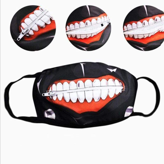 Kinky Cloth 200001426 Tokyo Ghoul Zipper Mouth Face Mask