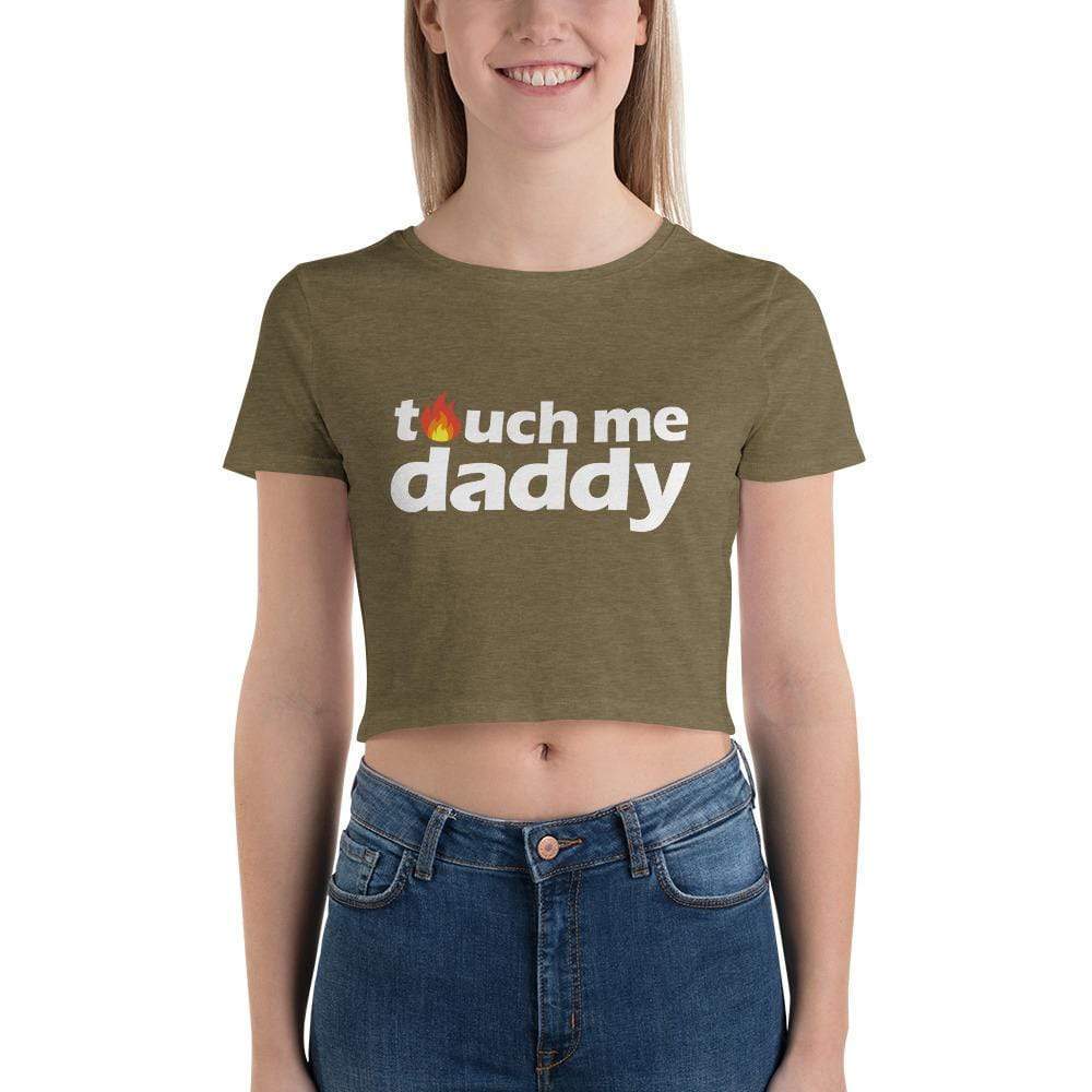 Kinky Cloth Heather Olive / M/L Touch Me Daddy Crop Top Tee