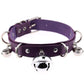 Kinky Cloth purple Triple Bell Ring Collar