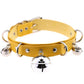 Kinky Cloth yellow Triple Bell Ring Collar
