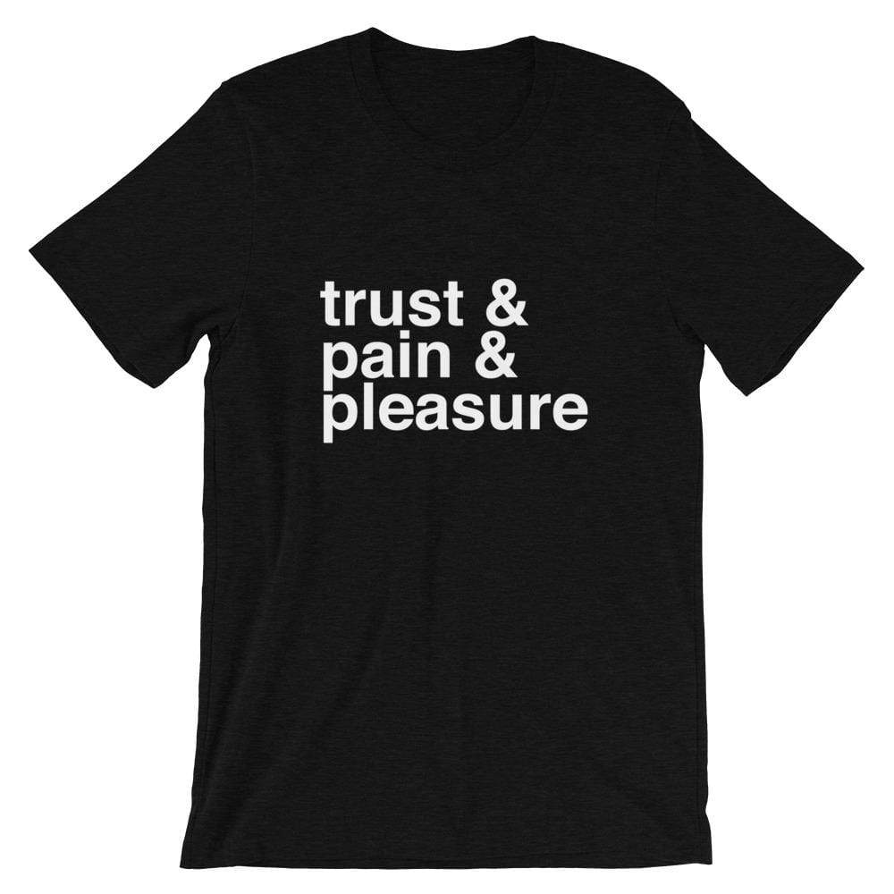 Kinky Cloth Black Heather / S Trust, Pain, Pleasure T-shirt
