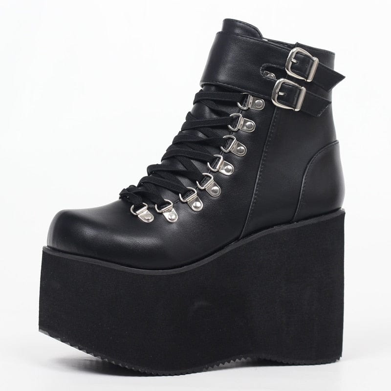 Kinky Cloth Black / 5 / China Ultra-High Heel Lolita Ankle Boots