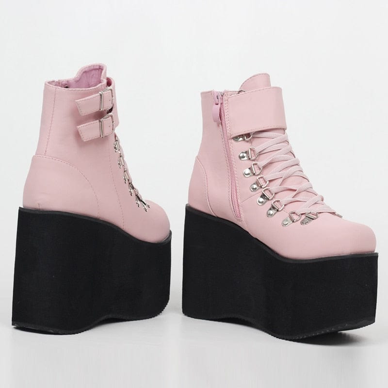 Kinky Cloth Ultra-High Heel Lolita Ankle Boots