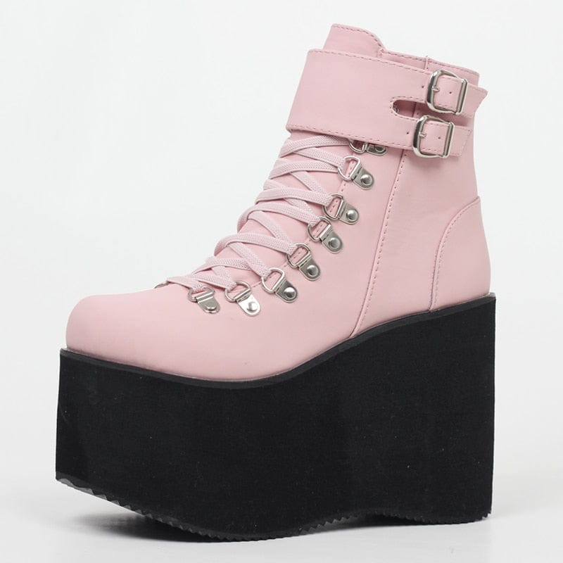 Kinky Cloth Pink / 5 / China Ultra-High Heel Lolita Ankle Boots
