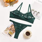 Kinky Cloth 3120601 Green / L Ultra Thin Lingerie Lace Bra Set
