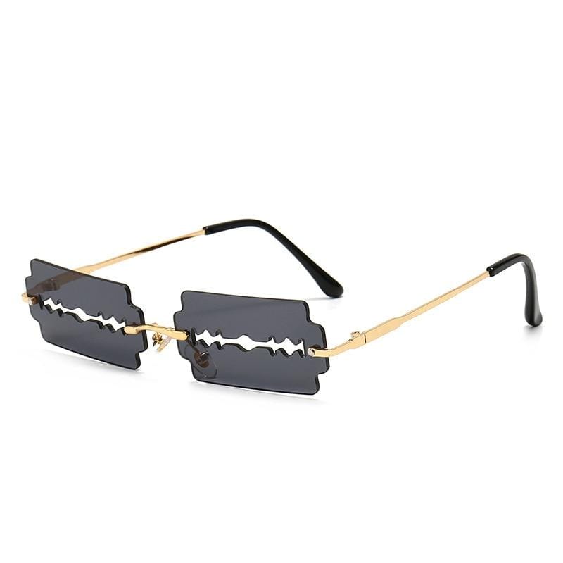 Kinky Cloth 33902 Black Ultralight Blade Shape Sunglasses