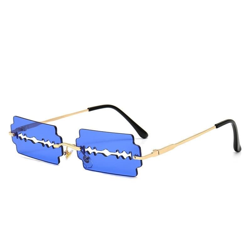 Kinky Cloth 33902 Blue Ultralight Blade Shape Sunglasses