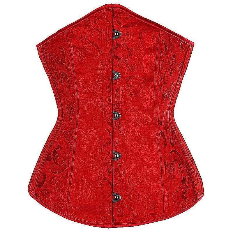 Kinky Cloth 200001885 Red / 4XL Underbust Jacquard Floral Corset